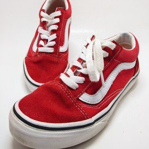 Kids Vans Old Skool Shoe - Racing Red/True White - US 2.5